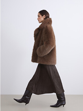 LCWAIKIKI Classic Jacket Neck Women's Fur Coat - W5LB87Z8-ZRR | LC