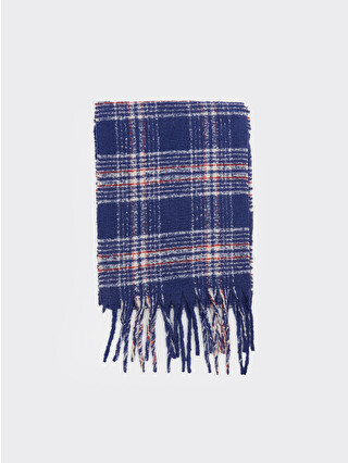LCW ACCESSORIES Plaid Tasseled Women's Scarf - W5LG21Z8-ZPK - LC