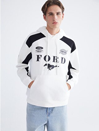 XSIDE Ford Printed Men's Kangaroo Pocket Hoodie - W5LG56Z8-R9J