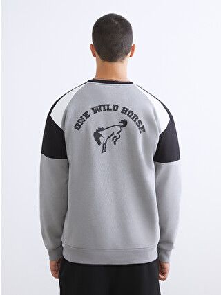 XSIDE V-Neck Ford Printed Men's Sweatshirt - W5LG57Z8-JNC | LC Waikiki