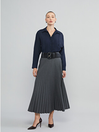 LCWAIKIKI Classic Waistband Zippered Pleated Skirt - W5LL04Z8-CX7