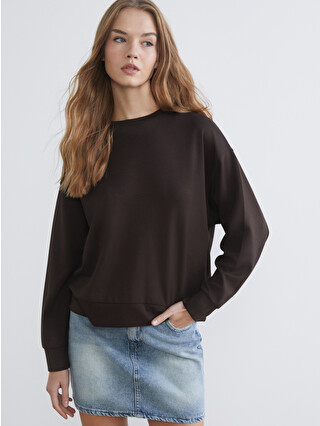 XSIDE Crew Neck Oversize Women's Sweatshirt - W5LQ96Z8-ZP7 | LC