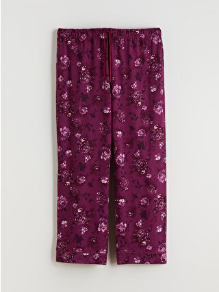 Koyu Kırmızı Baskılı