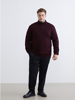 LCWAIKIKI Classic Plus Size Half-Turtle Neck Men's Knit Sweater