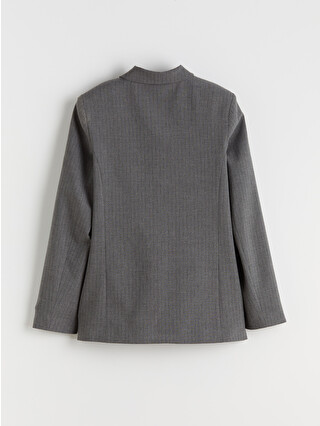 LCW Vision Gri Çizgili Kadın Blazer Ceket - W5M960Z8-LFY | LCW