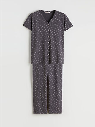 Dark Grey Printed