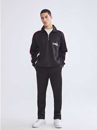 XSIDE Polo Yaka Baskılı Erkek Sweatshirt - W5MC26Z8-CVL | LCW