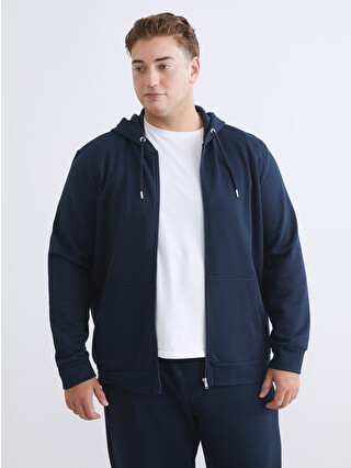 LCWAIKIKI Classic Plus Size Hooded Men's Thick Zip-up Sweatshirt