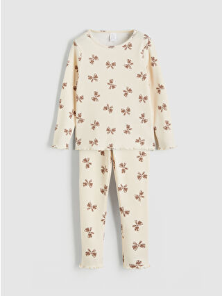 Açık Bej Baskılı