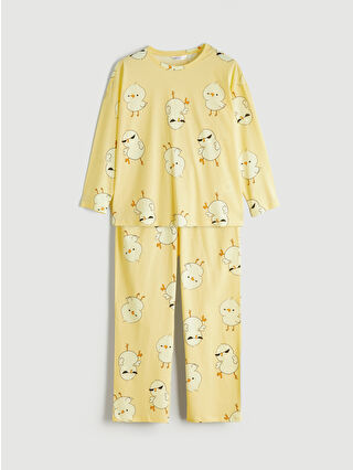 Açık Sarı Baskılı