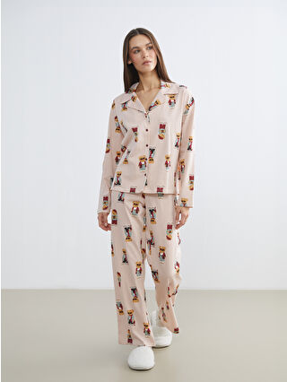 Açık Bej Baskılı