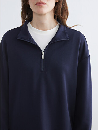 LCW EVERYDAY Mock Neck Women's Sweatshirt - W5N145Z8-HGX | LC Waikiki