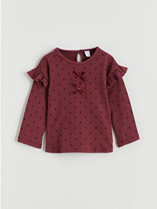 لون بوردو خفيف مطبوع