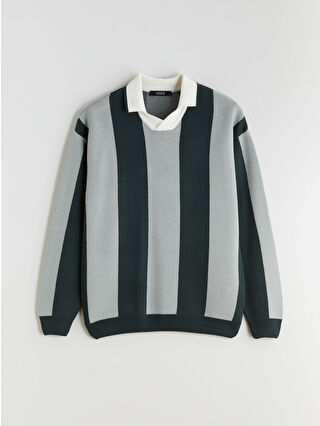 Koyu Yeşil Çizgili