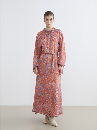 LCW Modest Rochie Șifon Cu Model Talie Ajustabilă - W5N675Z8-F9C