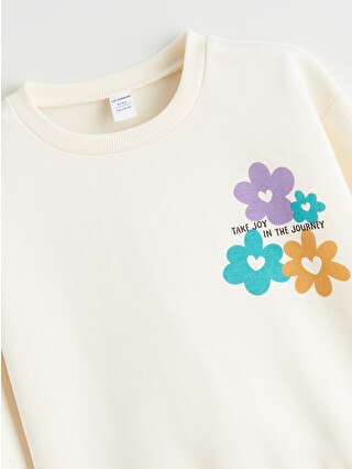 LCW Kids Floral Girls' Sweatshirt and Leggings - W5ND15Z1-FES | LC