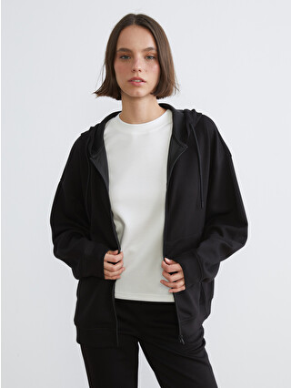KOOR SPORT Hooded Oversize Women's Zipper Sweatshirt - W5NM92Z8