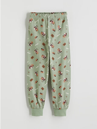 Uçuk Yeşil Baskılı