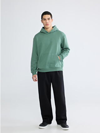 k*e様 BIO VELOUR HOODIE GREEN ベロア bio wea XSIDE Kangaroo Pocket Men's Thick Hoodie - W5O513Z8-HBA | LC Waikiki
