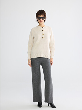 LCW Vision Women's Crew Neck Knit Sweater - W5OK26Z8-DFH | LC Waikiki