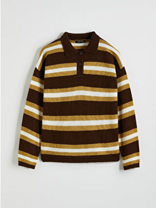 Koyu Kahverengi Çizgili