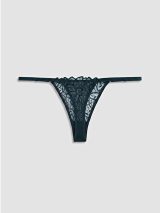 LCW DREAM Yeşil Dantelli Fantezi Tanga Külot - S6S774Z8-HGH | LCW