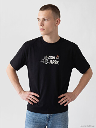 XSIDE Tom & Jerry Printed 100% Cotton Men's T-Shirt - S6U206Z8-CVL