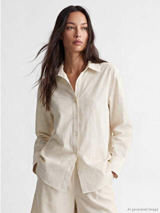 LCWAIKIKI Classic Striped Women's Shirt - S6Y056Z8-LFC | LC Waikiki
