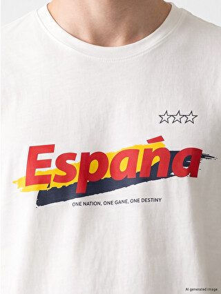 XSIDE Crew Neck Spain Printed Men's T-shirt - S6QL41Z8-R9J | LC