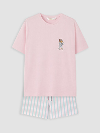 Pembe Baskılı