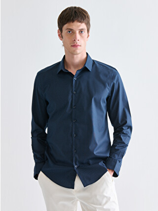 Navy Printed