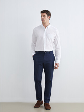 LCWAIKIKI Classic Lacivert Dar Kalıp Erkek Chino Pantolon