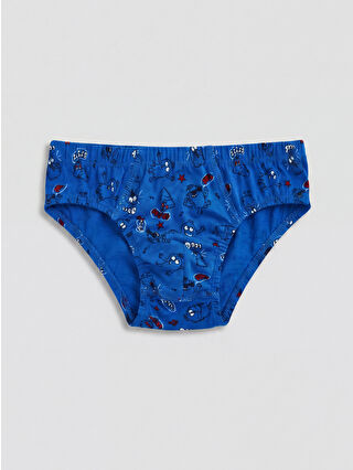 Canlı Mavi Baskılı