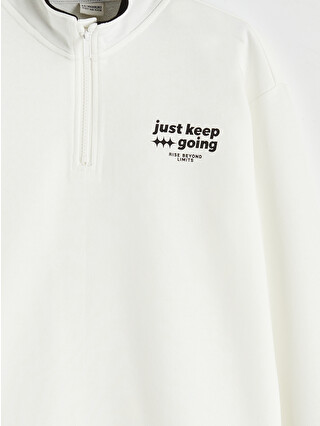 LCW Kids Boys' High Neck Half-zip Sweatshirt - S62147Z4-R9J | LC