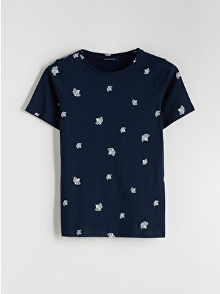 Navy Printed