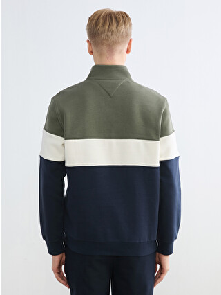 SOUTHBLUE Mock Neck Color Block Men's Sweatshirt - S63532Z8-J2L