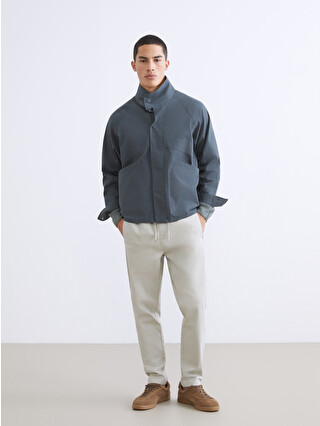 XSIDE Loose Fit Gabardine Men's Shirt Jacket - S63573Z8-D5V | LC