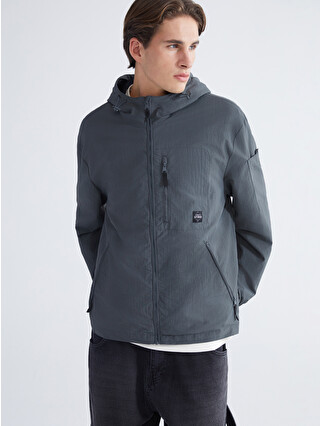 XSIDE Regular Fit Hooded Men's Raincoat - S63892Z8-HZX | LC Waikiki