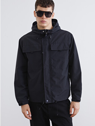 XSIDE Men's Regular Fit Hooded Raincoat - S63893Z8-CVL | LC Waikiki