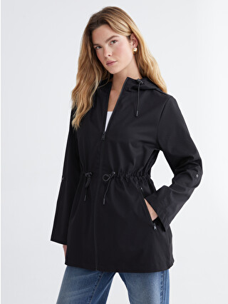 LCW EVERYDAY Hooded Ruched Women's Jacket - S64444Z8-CVL | LC Waikiki