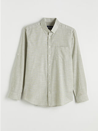 Zeytin Yeşili Çizgili