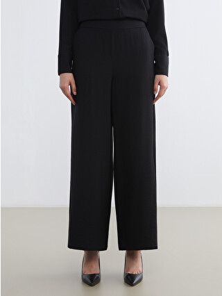 LCW Modest Elastic Waist Wide Leg Women's Trousers - S65048Z8-CVL
