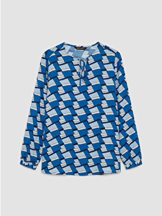 لون كحلي ساطع مطبوع