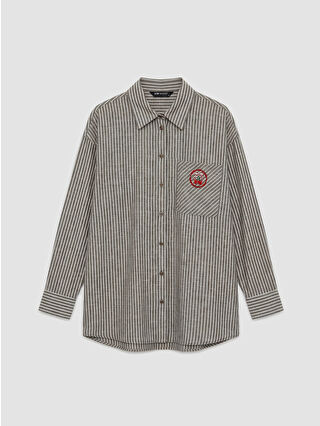 لون بني داكن مخطط