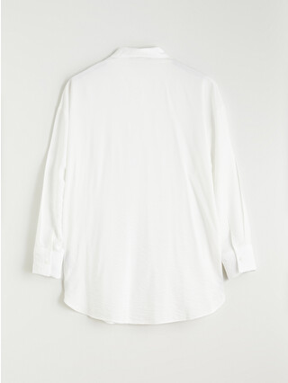 LCW Modest Oversize Gabardine Women's Shirt Tunic - S65090Z8-FDU