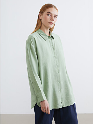 LCW Modest Oversize Gabardine Women's Shirt Tunic - S65090Z8-FFT