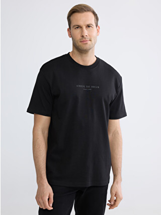 LCWAIKIKI Classic Oversized Fit Crew Neck Printed Men's T-shirt
