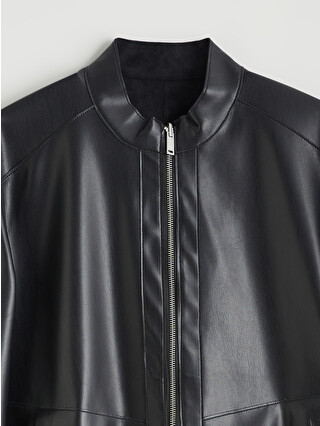 SOUTHBLUE Mock Neck Men's Faux Leather Jacket - S65211Z8-CVL | LC