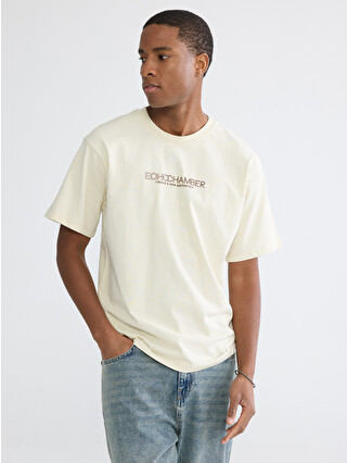 WORLD INDUSTRIES 長袖Tシャツ ベージュ XSIDE Crew Neck Printed Jersey Men's T-shirt - S65327Z8-15U | LC