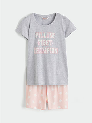 Açık Pembe Baskılı